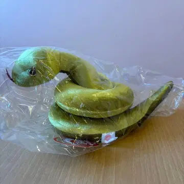 옐로우 그린 (골드?) 뱀 봉제 인형 본체 골드 금전운 개운