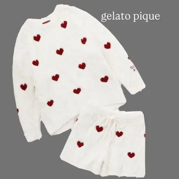 상하의 세트 gelato pique 젤라또피케 하트 아란 풀오버