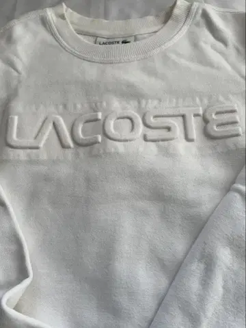 LACOSTE 화이트 맨투맨 S 사이즈