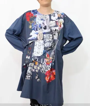 [] 콜라주 패턴 턱 튜닉 [주말 한정 할인 중]