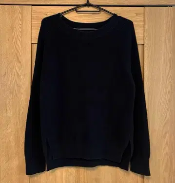 IENA SLOBE 긴팔 니트 스웨터 면 100% 네이비