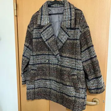 Ray Cassin 트위드풍 더블 브레스트 체스터 코트 (컨디션 최상)