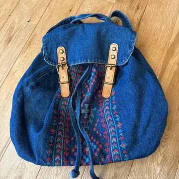 티티카카 데님 자수 백팩 백 밀리터리 던가리