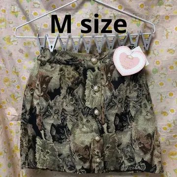 여자아이 귀여운 LAMCY 고양이 무늬 스커트