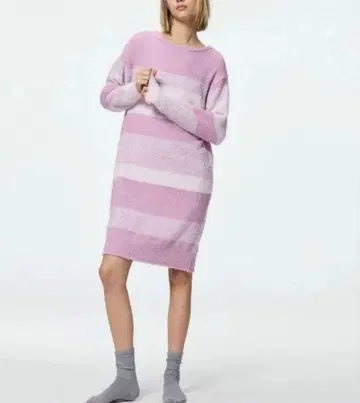 GU 모코모코 필 라운지 원피스 L 핑크 룸웨어 파자마