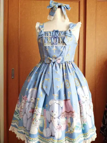 Charlotte Bear 점프 스커트 & 머리띠 세트 이마이 키라