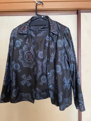 오시마 명주 리메이크 기모노 앙상블 순수 실크