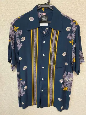 네이비 알로하 셔츠 BEAUTY & YOUTH UNITED ARROWS