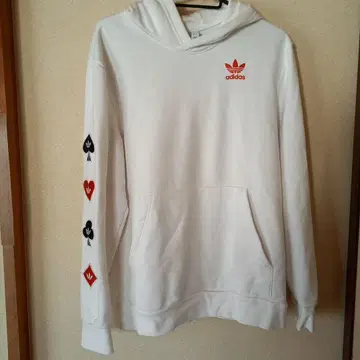 adidas 카드놀이 모티브 후드티 화이트