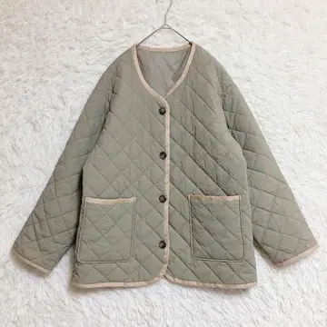 [ SHEIN ] 퀼팅 자켓 (L) 코트 V넥 노카라