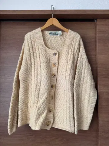 구제 의류 케이블 짜임 가디건