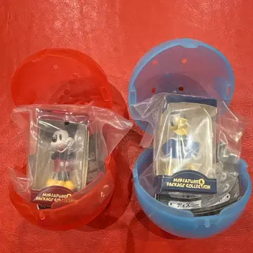 디즈니 미니어처 패키지 컬렉션 가챠 미키 도날드 세트