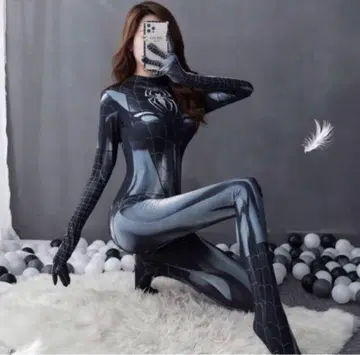 여성용 스파이더맨 코스프레 의상 M