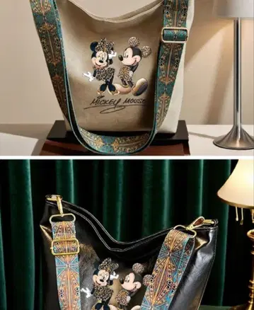 완판 임박! 미키 미니 숄더백 크로스바디백 버킷 그린 완판