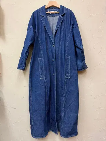 hooked vintage 구매 롱 데님 코트