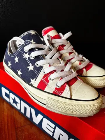 CONVERSE React 미국 국기 디자인 스니커즈 24cm