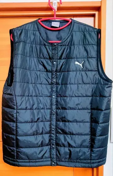 푸마 블랙 퀼팅 베스트 XL