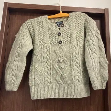 시루무린 NEPAL HAND KNIT 케이블 짜임 스웨터