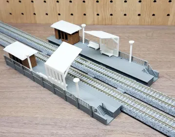 N 게이지용 역 플랫폼 상하선 디오라마 3