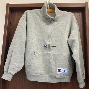 Champion 하프 지퍼 후드티 L 그레이