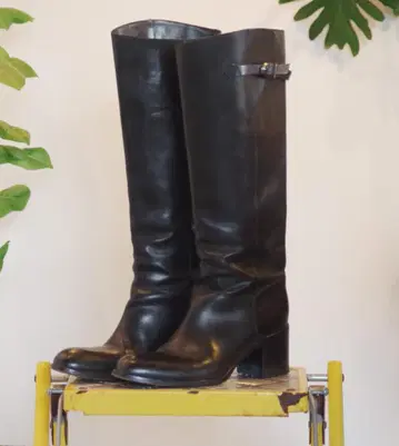 SARTORE 사토레 롱 부츠 가죽 블랙 37 / 24cm