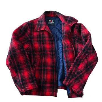VAN JACKET 버팔로 체크 울 자켓 스윙탑 M