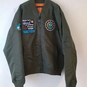 산리오 한교동 MA-1 자켓 올리브 M 남녀 공용