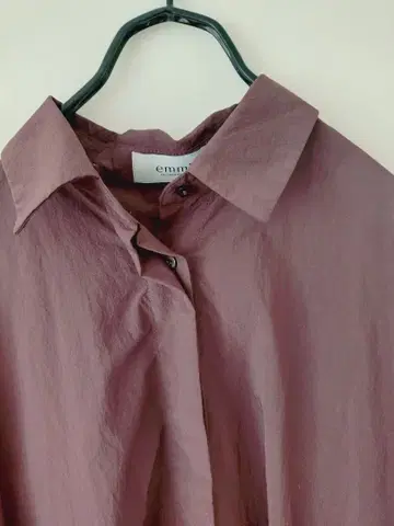 emmi 디자인 오버 셔츠 브라운 오버사이즈