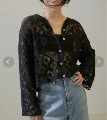 SALON adam et rope' 크로셰 뜨개 레이스 2WAY 가디건