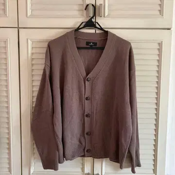 MONO-MART 브라운 계열 V넥 니트 가디건 사이즈 L