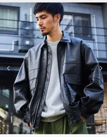 FREAK'S STORE 가죽 블루종