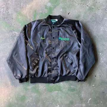 USA제 Dunbrooke 블랙 새틴 나일론 자켓