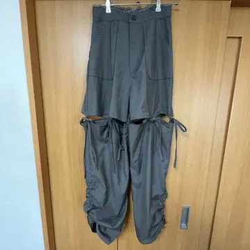 슬릿 리본 카고 팬츠 뤼어유인 lureyouin 오치유라