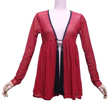 장 폴 고티에 파워넷 태슬 장식 긴팔 가디건