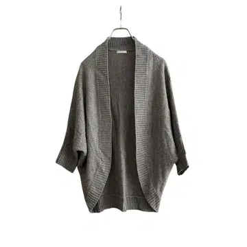 ELLE 엘르 울 혼방 니트 가디건 그레이 F 사이즈