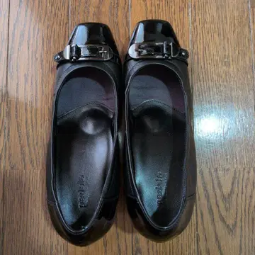 블랙 밴딩 플랫슈즈 22.5cm EEE 페달라