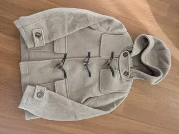 BMINGbyBEAMS 베이지 더플 코트 후드 부착