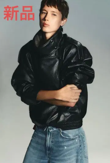 ZARA 페이크 레더 자켓 오버사이즈