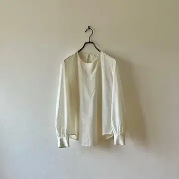 구제 의류 일본제 노카라 셔츠 블라우스 화이트 포멀 레트로 세레모니 M