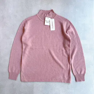 캐시미어 100% 미사용품 하이넥 긴팔 니트 스웨터 M