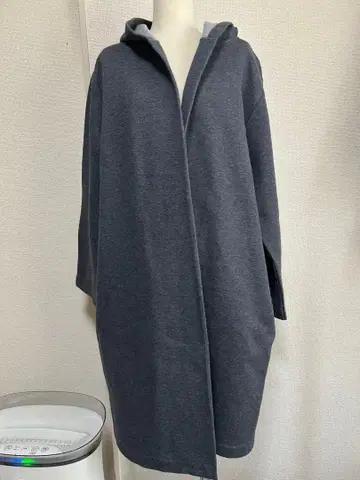 ef-de 빅 사이즈 15호 후드 부착 그레이 스웨트 자켓 6835