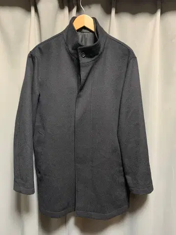 새상품급 고품질 GLADAN 블랙 스텐카라 코트 M 캐시미어 20%