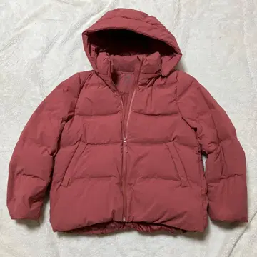 유니클로 심리스 다운 파카 핑크