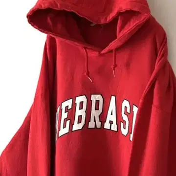 네브라스카 NEBRASKA 맨투맨 후드티 레드 빨간색 구제 의류