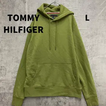 타미힐피거 후드티 L 그린 후디 속기모 코튼 [ 6724 ]