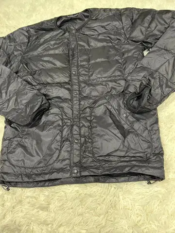 블랙 다운 자켓 단추식