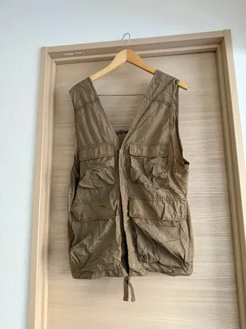 BEAMS BOY 2way 나일론 베스트 밀리터리 베이지