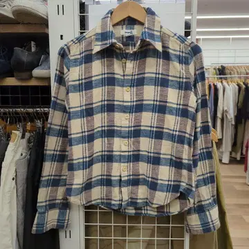 45rpm 체크 무늬 긴팔 셔츠 사이즈 2