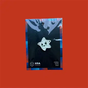 간사이 엑스포 2025 미국관 USA 스파크 축광 핀 배지