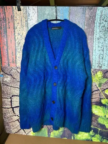 GLR UNITED ARROWS 알파카 가디건 샤기 파랑